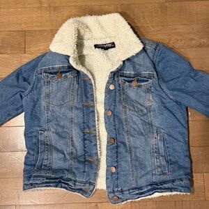 Jou Jou Blue Jean Jacket with Cream Lining